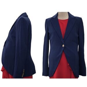NWT Isabella Oliver maternity blazer navy blue A Pea in Pod Everyday US size 4